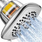 Cobbe Filtered Shower Head, 7 Modes High Pressure Shower Heads - 16 Stage Shower Head Filter for Hard Water for Remove Chlorine, Chrome (6 Inch Square)