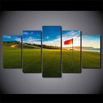 Prints On Canvas 5 Part Panels Wall Art Print Canvas Painting golf (loanword) Wall Decor Room Poster Canvas