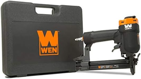 WEN 61711 18-Gauge 3/8-Inch to 1-Inch Air-Powered 1/4-Inch Narrow Crown Pneumatic Stapler, Black