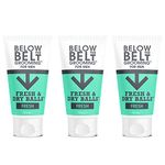 Below The Belt Grooming Fresh & Dry Ball, Intimate Deodorant and Anti Chafing Cream For Men, Protects against Sweat, Odour and Chafing, Fresh Scent 3 x 75ml