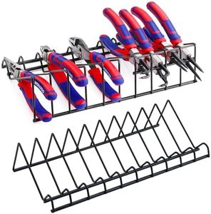 WORKPRO 2-Pack Plier Organizer Rack, Tool Box Storage and Organization Holder, 20 Slots for Spring Loaded, Regular and Wide Handle Pliers, Keep Pliers Organized in Tool Drawer (Pliers Not Included)