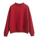 Womens Casual Sweatshirt UK 2024 Fashion Long Sleeve Crew Neck Pullover Tops Dressy Comfy Solid Color Loose Fit Blouse Ladies Elegant Fall Winter Going Out Basic Jumper Shirts