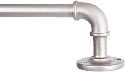 Kenney KN90020 Adler 5/8" Indoor/Outdoor Rust-Resistant Wrap Around Curtain Rod, 28-48", Brushed Nickel