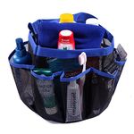 HDE Hanging Mesh Shower Bag Caddy [Quick Dry] Bathroom Carry Tote Toiletry and Bath Organizer for College Dorms, Gym, Camping, and Travel (Blue)