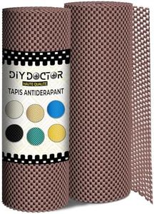 DIY Doctor Rouleaux antidérapants (2 Pack) – 190x30cm Tapis en Caoutchouc antidérapant pour Tapis, moquettes et sols stratifiés – Chocolat