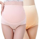 KHWAISH STORE Women's High Waisted Maternity Panties Full Coverage Belly Support Briefs Adjustable Panty Combo (2XL) Multicolour