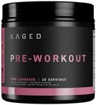 Pre Workout Powder; KAGED MUSCLE Preworkout for Men & Pre Workout Women, Delivers Intense Workout Energy, Focus & Pumps; One of the Highest Rated Pre-Workout Supplements, Pink Lemonade, Natural Flavor