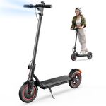iScooter 2025 Electric Scooter - Up to 37 KM Range & 35 KM/H Top Speed by 500W Motor, 10" Tires Foldable Commuting E Scooter, Lightweight Scooter for Adults with Dual Braking System and Cruise Control