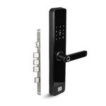 Geek Smart Lock E908, Smart Digital Door Lock, 5-in-1 Remote Unlocking Using Mobile App, Biometric Fingerprint Access, RFID Card, Passcode, OTP & Mechanical Keys (Black)