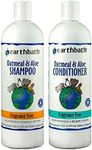 Earthbath Oatmeal & Aloe Shampoo & Conditioner Pet Grooming Set - Itchy, Dry Skin Relief, Made in USA - Fragrance Free, 16 oz