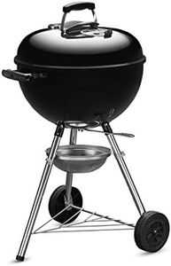 Weber 1241308 1241308 Barbecue Stove, Diameter 18.5 inches (47 cm), Original Kettle, Charcoal, Camping, For 6 to 8 People, Includes Thermometer, Black, 18.5 inches (47 cm)