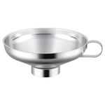 Bridge2shopping 11 CM Canning Funnel with Handle, 304 Stainless Steel Funnel Wide Mouth use for Mason Jars, oil funnel for kitchen