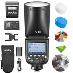 Godox V1 V1Pro N Flash for Nikon Camera TTL Speedlight, 1/8000 HSS 500 Full Power Flashes, 1.3s Recycle Time, 2.4G Wireless with External Flash SU-1 for Nikon Cameras(Godox V1-N Upgraded, V1Pro-N)