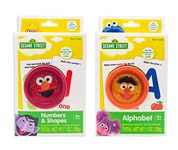 Sesame Street Activity Cards with Dough | Includes 1 Set of Alphabet Cards, 1 Set of Numbers & Shapes Cards, and 2 1-oz tubs of Dough | 26 Cards per Deck | Fun Learning