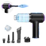 Goweto 14.5KPA Computer Keyboard Vacuum Cleaner &110000RPM Electric Air Duster 3-in-1, Replaces Canned AIC.forPC Tower & Car Laptop Sewing Machine Portable Keyboard Vac USB Desk Crumbs Dust Cleaners