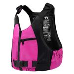 Owntop Buoyancy Aids Adults, Adjustable Buoyancy Jacket Unisex, Swim Vest with Pockets and Crotch Strap for Paddleboarding Kayaking Fishing Watersports - Pink M/L
