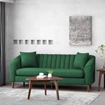 Casaliving Doraldo 3 Seater Sofa Set for Living Room (Green Colour) Premium Fabric Sofa