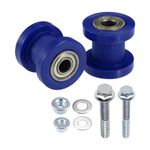 Hihaha Chain Roller Pulley Tensioner with Bolt Nut Gasket/Wheel Guide Tensioner for Motorcycle Mini Bike ATV 125cc 140cc 160cc XR125 Dirt Bike/Durable Plastic 8mm 10mm / 2 Set Blue