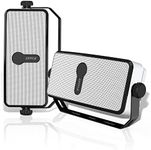 Inwa Bluetooth Outdoor Speaker, IPX5 Waterproof Wall Mount Speaker, Wireless Sync Up to 100 Speakers, Connect Seamlessly to Phone, Computer, Echo Dot, Suitable for Patio, Porch, Gazebo, Garage, 2 PCS