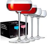 PARACITY Martini Glasses Set of 4, 8 oz Crystal Coupe Glasses, 240ml Hand Blown Premium Crystal Glasses, Perfect for Cocktails, Martinis, Margaritas, Parties, Catering Boxes and Gifts