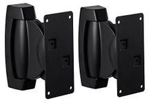 Mount-It! Heavy-Duty Speaker Wall Mount, Universal Adjustable Design for Bookshelf, Large or Small Speakers, 1 Pair, 22 Lbs Capacity, Black