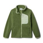 Columbia Unisex Kids Fast Trek Fleece Full Zip, Full Zip Fleece Jacket, Canteen/Sage Leaf, Size M