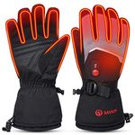 Heated Gloves for Men Women, SAVIOR HEAT Electric Battery Powered Gloves, Rechargeable Ski Motorcycle Work Gloves for Winter Outdoors