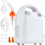 Compressor Nebulizer Machine for Adults & Kids, Fast and Efficient Nebulizer Treatment, Quiet Portable Nebulizer with Mouthpiece & Masks, Compact Nebulizer System for Home and Daily Use (White)