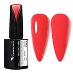 VENALISA Gel nail polish,Red Coral Gel Polishes 15ml Neutral Color Soak Off LED Gel Nail Varnish Long Lasting Nail Polish Nail Art DIY Manicure Kit Beauty Gifts