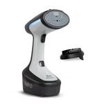 Swan SI12022N Portable Garment Steamer, Lightweight, Jet Steam, Cloth Friendly Ceramic Coated Steam Panel, Removes Bacteria and Odours, 1500W, 300ml Water Tank, 25 g Steam Rate, Black