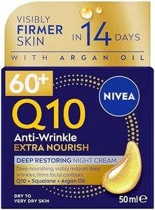 NIVEA Q10 Anti-Ageing Night Cream 50ml | With Q10 and Argan Oil | Hydrating Formula | 24-hour Nourishment | Reduces Wrinkles & Fine Lines | Promotes Skin Firmness | Replenishes Mature Skin