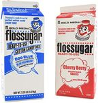 Gold Medal Cotton Candy Flossugar, Blue Raspberry and Cherry, 52 oz - 1/2 Gallon, 2 Pack