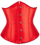 Alivila.Y Fashion Womens Sexy Vintage Underbust Waist Training Corset 2686A-Red-2XL