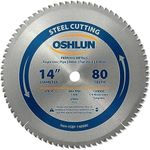 Oshlun SBF-140080 14-Inch 80 Tooth TCG Saw Blade with 1-Inch Arbor for Mild Steel and Ferrous Metals