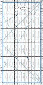 La Canilla ® - Righelli Universale Trasparente 30x15 cm per Patchwork, Quilting, Lavori di Cucito e Sartoria | Materiale Acrilico per Taglierina Circolare | Centimetri, Millimetri e Angoli