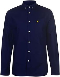 Lyle & Scott Hommes Chemise Oxford Légère Coupe Droite Bleu Marine Foncé L