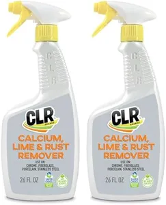 CLR Calcium, Lime & Rust Remover, Blasts Calcium, Dissolves Lime Deposits, Zaps Stubborn Rust Stains and Hard Water Deposits, 26 Ounce Spray Bottle (Pack of 2)