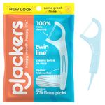 Plackers Twin Line Whitening Flosser, 75 Count