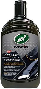 Turtle Wax Hybrid Solutions Ceramic Acrylic Black Car Polish and Wax, 500ml, Pack of 1, Developed for Black Vehicles, Car Scratch Remover, Offering Deep Shine, Enhanced Protection and Water Beading
