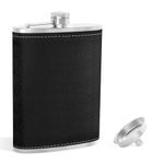 wyewye Hip Flask 8 oz, Hip Flasks for Men, 304 Stainless Steel, Comes with Alcohol Flask Funnel, Fit for Hiking and Party, Black, Pack of 1