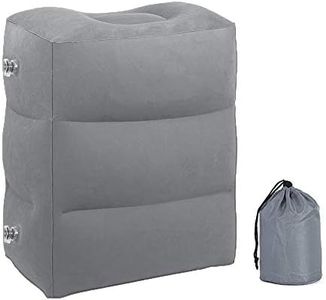 AirGoods Inflatable Travel Pillow for Foot Rest on Airplanes and Kids to Sleep on Long Flights (Grey)