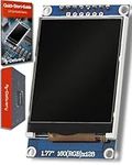 AZDelivery 1.77 inch SPI TFT Display 128x160 pixels ST7735S 2.7V - 3.3V 50mA ST7735 Compatible with Arduino and Raspberry Pi Including E-Book!