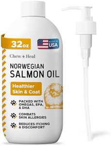 Norwegian Salmon Oil for Dogs - 32 oz of Fish Oil for Dogs Skin and Coat - Contains Omega 3 Fatty Acids - Made in The USA