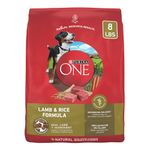 Purina ONE SmartBlend Dry Dog Food, Lamb & Rice Formula, 8-Pound Bag, Pack of 1