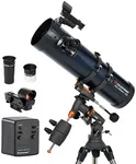 Celestron – AstroMaster 130EQ–MD Newtonian Reflector Telescope for Beginners – Aluminized Mirror – Motor Drive to Track Stars – Adjustable Tripod – Includes Eyepieces Plus Astronomy Software Package