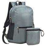 FATMUG Rucksack Travel Backpack For Camping, Trekking- Foldable, Light-Weight (25 L, Grey), Medium