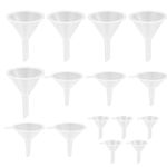 15 Pcs Funnels Set, Plastic Small Funnels, Mini Funnels, Travel Clear Funnels for Bottle Filing Essential Oil, Perfume, Lab Bottles, Science Laboratory Chemicals, Spices, Arts, Crafts, Sand