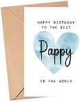 MoltDesigns Happy Birthday To The Best Pappy In The World Card - Pappy Birthday Card - Pappy Card - Father's Day Gift - Happy Birthday Card