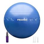 PROIRON Extra Thick Exercise Ball with Postures Shown, Yoga Ball 55cm 65cm 75cm, Anti-Burst Gym Ball, Swiss Ball with Pump for Yoga, Pilates, Fitness