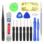 MMOBIEL Professional Universal Tool Set 17 Pieces for Mobile Device Repair Includes: Double-Sided Adhesive, Spudger, Solid PVC Suction Cup and Screwdriver Set